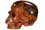 Realistic, Polished Mahogany Obsidian Skull #116331-3